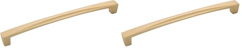 Hickory Hardware H076133-FUB Crest Collection Pull, 7-9/16 Inch (192mm) Center, Flat Ultra Brass (Pack of 2)