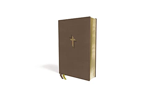 Image of Niv, Larger Print Compact Bible, Leathersoft, Brown, Red Letter, Comfort Print