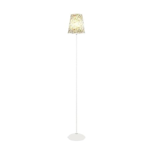 FZL02068LM Lampara de Pie Lámpara de pie retro for sala estar, dormitorio, mesita noche, sencilla, decorativa, tela floral, con interruptor Floor Lamp