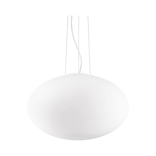 CANDY SP1 D50 suspension en verre blanc Ideal Lux pour un éclairage de salon épuré