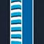 True Navy/Cool White and Blue Stripe/True Navy/Turquoise Gem