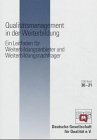 Qualitätsmanagement in der Weiterbildung