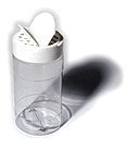 8oz Clear Plastic Shaker Jar with white flapper lid -10 Pack