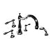 Newport Brass 3-1777 Victoria Triple Handle Roman Tub Faucet with Handshower and, White