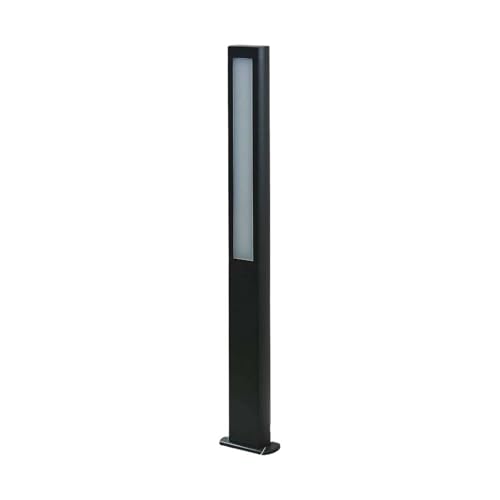 Lucande LED Wegeleuchte Aluminium, Pollerleuchte eckig anthrazit Außenleuchte warmweiß 3.000 K IP 54 Leuchtmittel Wegebeleuchtung aussen Garten Hof...