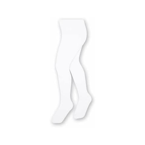 Steven Strumpfhose für Mädchen I I Einfache Und Glatte Ballettstrumpfhose I Jungs Feinstrumpfhose I Kinder Baumwollstrumpfhose I Gr 104-110 I Weiß Cover