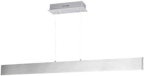 ET2 E22905-AL Blade Thin Aluminum Shade Linear LED Pendant Ceiling Lighting, 1-Light 26 Watt, 3" H x 1" W x 44" L, Brushed Aluminum