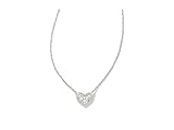 Kendra Scott Ari & Haven Heart Necklace Gift Set, White Cubic Zirconia, Rhodium-Plated Brass, Fashion Jewelry for Women
