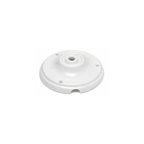 LnD - Rosace de Plafond en Porcelaine - Auvent de Plafond - 1 Sortie - Diamètre de 105mm - Blanc
