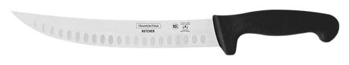 Tramontina Cuchillo Carnicero Butcher Curvo Alveolado en Acero Inoxidable Professional Negro NSF...