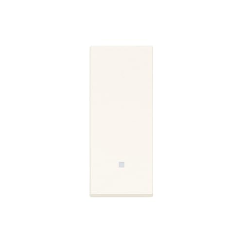 Vimar 30000.B Linea Interruttore allineato illuminabile, tasto sostituibile, Max 100 W per lampade con alimentatore integrato (IEC 60669-1:2017), bianco