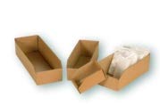 Pack 50 Gavetas de Cartón 130x077x075mm. Precinto no necesario. Automontable. Ideal para piezas pequeñas. Cartón Kraft.