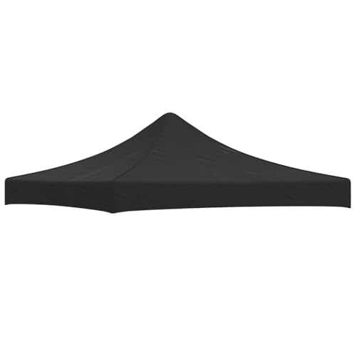 vidaXL Partyzelt Dach UV-beständig Wasserbeständig Ersatzdach Dachplane Zeltdach Ersatz Dach Plane für Gartenzelt Pavillon 3x3m Schwarz 270g/m²