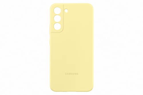 Samsung Silicone Smartphone Cover EF-PS906 für das Galaxy S22+, Handy-Hülle, Silikon, Schutz Case, stoßfest, dünn und griffig, Gelb – Ansicht 4