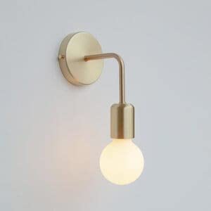 Image of Wall Lamp | Retro Style | Gold Matt | 10 x 15 x 9 cm | Indoor /Outdoor | Dimmable | Bedroom, Living Room, Dining Room (Gold Matt)