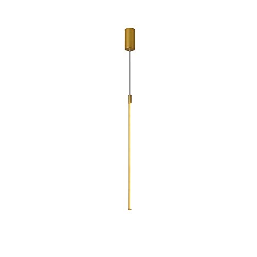 Lampe Suspendue Dorée Cylindrique LED Pour Chambre - 8