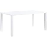 Acme Pagan Wooden Rectangular Dining Table with Square Legs in White High Gloss