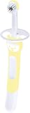 Contenuto della confezione – MAM Training Brush spazzolino da denti 5+ mesi, regalo neonato con anello di sicurezza e lunga impugnatura antiscivolo, ideale per lista nascita bebè, colore: giallo