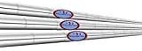 3 Shafts Steel Technology Series Diamond Precision Steel Iron Shafts A,R,S or X (Senior)