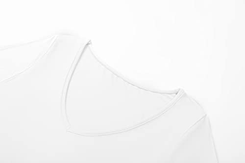 Kindcall V Neck Crop Tops Long Sleeve Shirts Slim Fit Base Layer for Women3