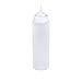 CABLEPELADO - Bote plastico para Salsas - Resistente, Apto Comida - biberón - no toxico - facil Rellenado - Cierre Seguro Color Transparente 1000 ml