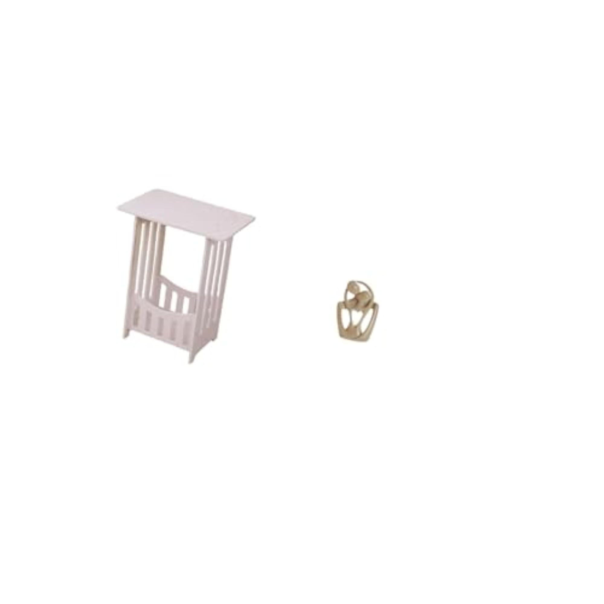 Practical Bedside Table with Abstract Couple Statue