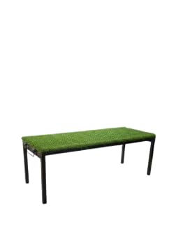 Metal Bench with Artificial Grass Top, Heavy Duty Steel Seating Bench for Garden, Balcony, Terrace, Outdoor, Indoor, Lawn, Patio, Waiting Area, Home & Commercial Use, Green-image-26