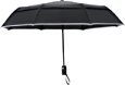 Arcadia Outdoors Vented Windproof Travel Umbrella with Reflective Edge - Black Auto Open/Close