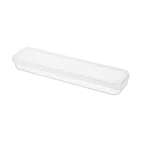 VILLFUL Tragbare Besteckbox mit Deckel Kunststoff Utensilienhalter für Löffel Essstäbchen Kompakt Leicht für Büro Schule Camping Outdoor Vielseitiger Besteck Organizer
