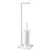 Produktbild Sealskin Tube Stand WC-Garnitur mit Toilettenpapierhalter und Toilettenbürste, freistehender Toilettenbutler aus Metall, Weiß