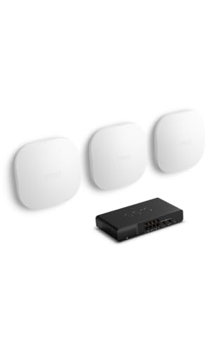 Image of Three Amazon eero PoE 7s (newest model) with Amazon eero PoE Gateway
