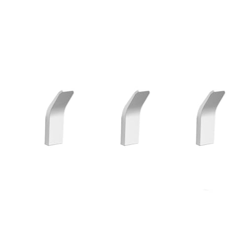 PEKMAR Gancho para batas de baño, dorado y negro, gancho de pared, gancho para toallas, gancho para abrigos, gancho a prueba de herrumbre, perchas para ropa, accesorios de cocina, blanco, 3 uds.