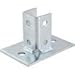 Global Industrial Post Base, Electro-Galvanized, 1-5/8