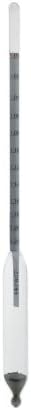 Thermco GW086H Glass Plain Form ASTM Specific Gravity Hydrometers, ASTM 86H, 0.850 to 0.900 SG Range, 0.0005 SG Division, 330mm Length