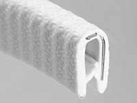 White Edge Trim Small 0.375" U Height x 0.039"-0.093" Grip Range 13 Foot