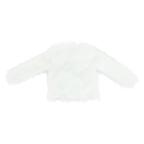 Veste extérieure blanche LED lumineuse manteau fausse fourrure XL danse cosplay