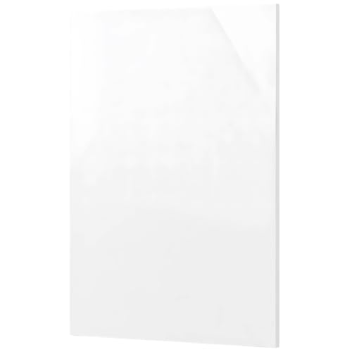 Duco 1/8" Sign White Cast Acrylic Sheets, 6"x12" Plexiglass Sheets, 4 Pack