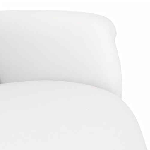 vidaXL Relaxsessel, Drehbar Sessel mit Liegefunktion, Fernsehsessel Verstellbare Rückenlehne Fußteil, Liegesessel Ruhesessel Polstersessel, Weiß Kunstleder – Bild 8