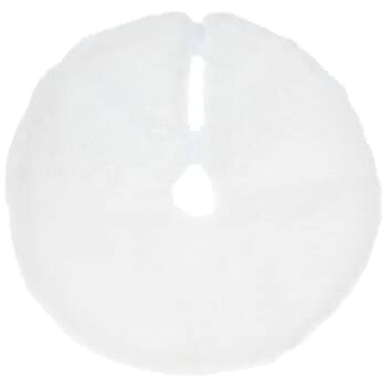 My Little Christmas Plush White Faux Fur Miniature Christmas Tree Skirt - 12 x 12 Inches