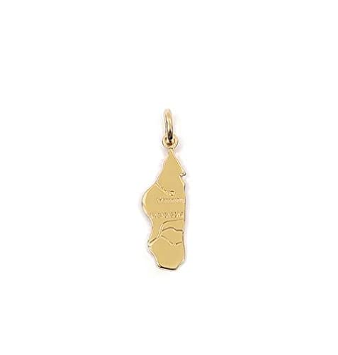 Pendentif Madagascar plaqué or 750 millième éclat durable antiallergique