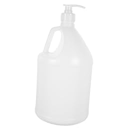 KICHOUSE Press Top Dispenser Bottles for Food Storage 1 Gallon Refillable Liquid Bottle Portable Design