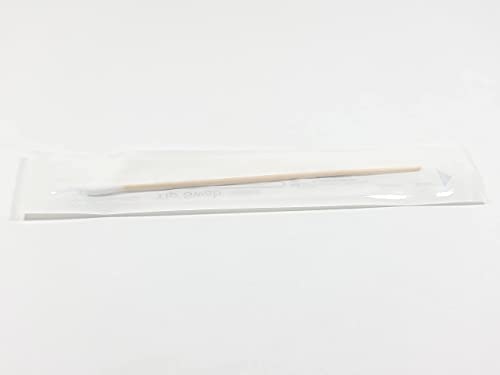 Box of 100 6" GAMMA STERILIZED Individually Wrapped Single Sterile Cotton 1 Each Tip Swab Applicators Wood Handle Nasal Swab Ointment Applicator