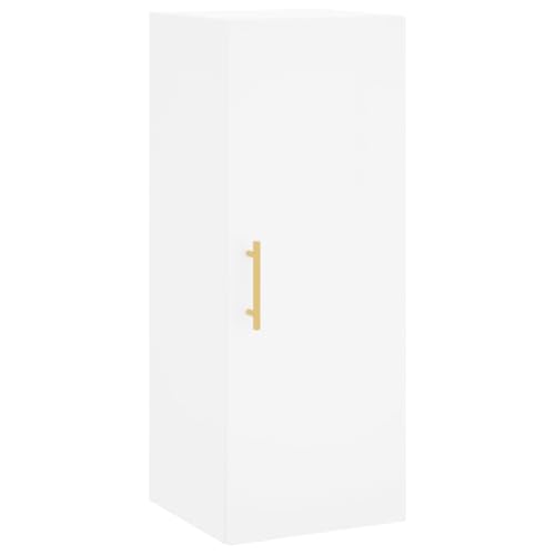 vidaXL Armoire Murale, Placard Suspendu avec Rangement, Meuble Flottant de Salon Bureau Chambre à Coucher, Moderne, Blanc Bois d'Ingénierie