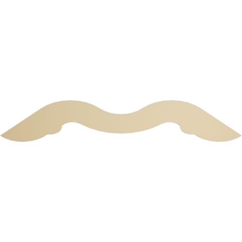 60"W x 20"H x 1 1/2"P (8/12) Pitch Midway Signature Urethane Gable Pediment, Primed Tan
