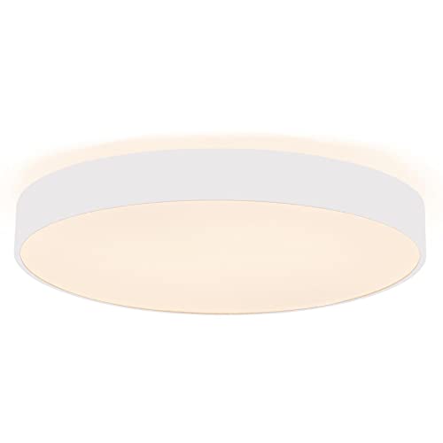 La plafoniera ha un'intensità luminosa di 8896 lumen con un angolo di luce ampio di 115 adatto per un'illuminazione diffusa ed omogenea grazie anche al diffusore opaco che genera un'emissione luminosa che non abbaglia la vista