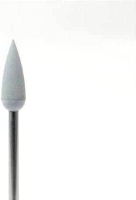Silicone White Coarse Pointed Teardrop Polisher 15.5mm x 5.6mm Made in Germany Pack of 10 by JTS