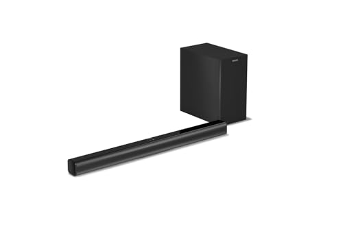 Image of Philips TAB4319 Soundbar: 2.1 CH 80W Wired Subwoofer, Powerful Bass Effect - Bluetooth, HDMI ARC & Multiple Connectivity