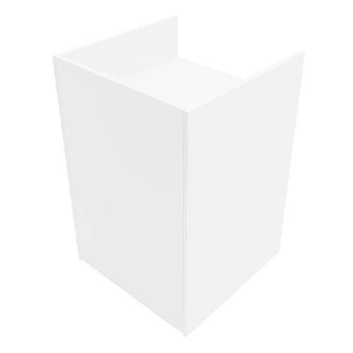 Mostrador para Caja Registradora | MDF Blanco | 60x60x90cm | Diseño modular compacto | 2 estantes | Ideal para tiendas y comercios | Fácil Montaje | Mostrador Recepción Expositor Comercial Recepción