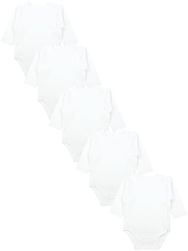 TupTam Baby Body Langarm – Wickelbody Langarm für Jungen & Mädchen, 5er...