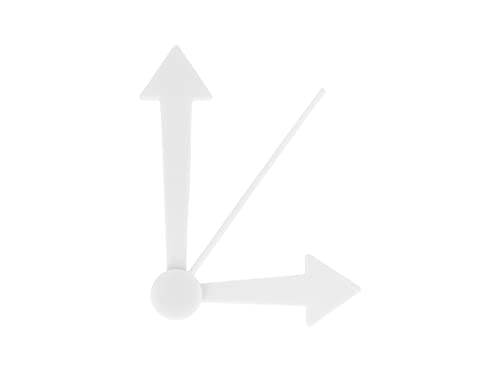 INNSPIRO Kit manecillas Reloj plástico Blanco 70 y 50mm., para Crear Relojes únicos, Manualidades y Scrapbooking